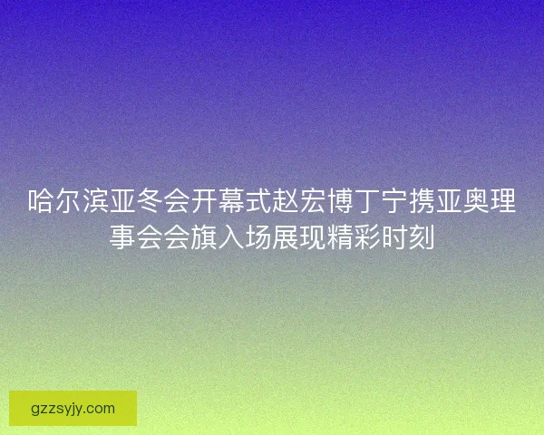 哈尔滨亚冬会开幕式赵宏博丁宁携亚奥理事会会旗入场展现精彩时刻
